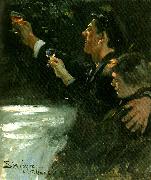 Peter Severin Kroyer hipp, hipp, hurra oil